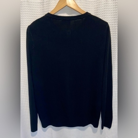 Woman East West Fashions long sleeved buttoned soft black cardigan size Large - Picture 9 of 11